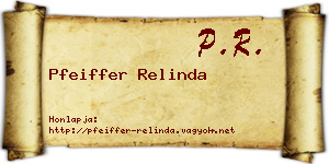Pfeiffer Relinda névjegykártya